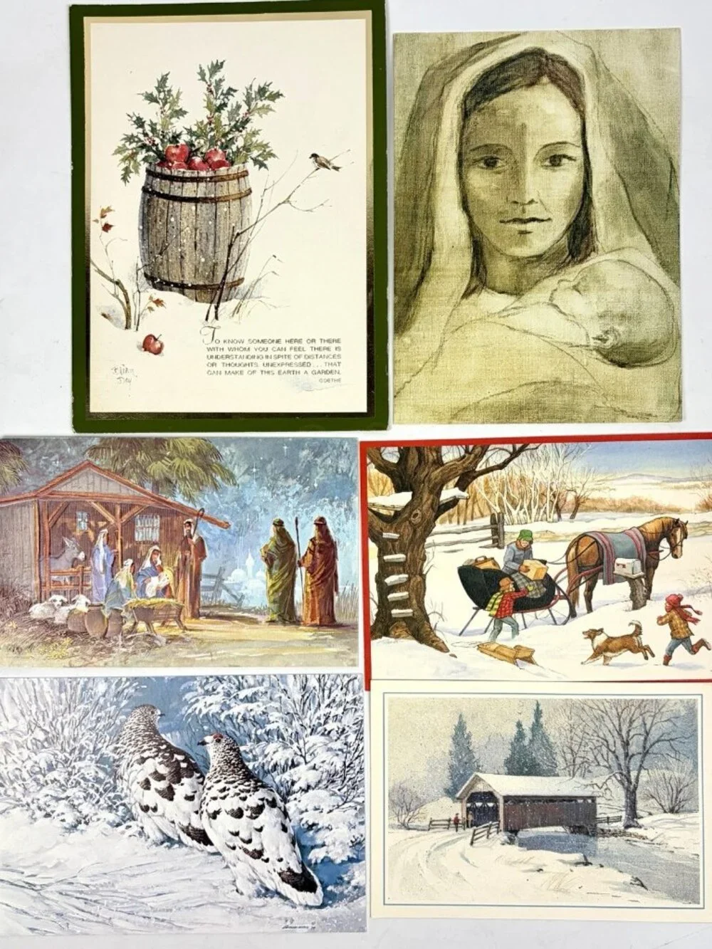 Vtg Lot of 55 Greeting Cards Ephemera Birthday Baby Marriage Christmas Craft
